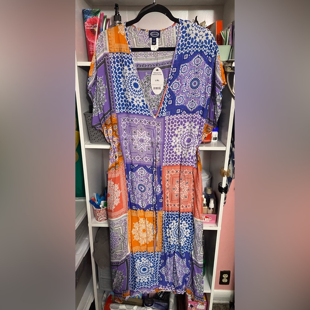 Colorful Patchwork Midi Dress